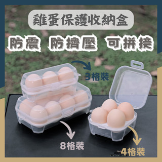 ☝現貨折扣☝雞蛋收納盒 雞蛋盒 露營蛋盒 保鮮盒 透明盒 塑膠蛋盒 野餐 收納盒 3格 4格 8格 透明蛋盒