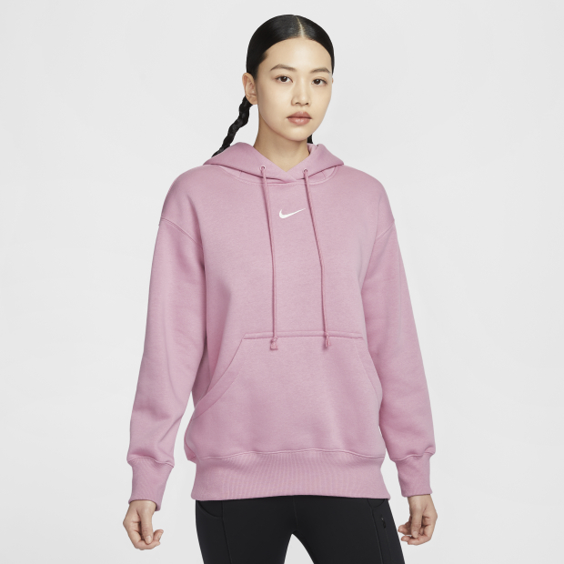 【NIKE】AS W NSW PHNX FLC OS PO HOODI 長袖 帽T 運動上衣 粉 DQ5861-699