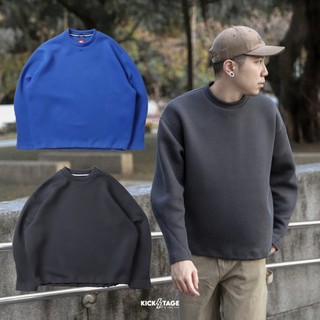 NIKE TECH FLEECE CREW 碳灰 藍色 刺繡小標 下擺鬆緊帶 衛衣 大學T【HJ2939】
