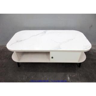 新竹二手傢俱◎百豐悅2手傢俱-全新新品出清 白橡色120公分巖板一門茶几 沙發邊桌 矮桌 臺中2手傢俱 楊梅二手傢俱