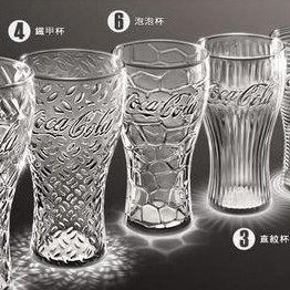 馬克杯隨行杯盤子系列 臺灣2014 麥當勞 可口可樂 Coca-Cola 風格曲線杯可口可樂曲線杯玻璃杯單賣
