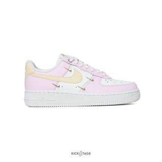 NIKE W AIR FORCE 1'07 LX 白粉 AF1 小金勾 立體 小勾 休閒鞋 女鞋【IB2574-600】