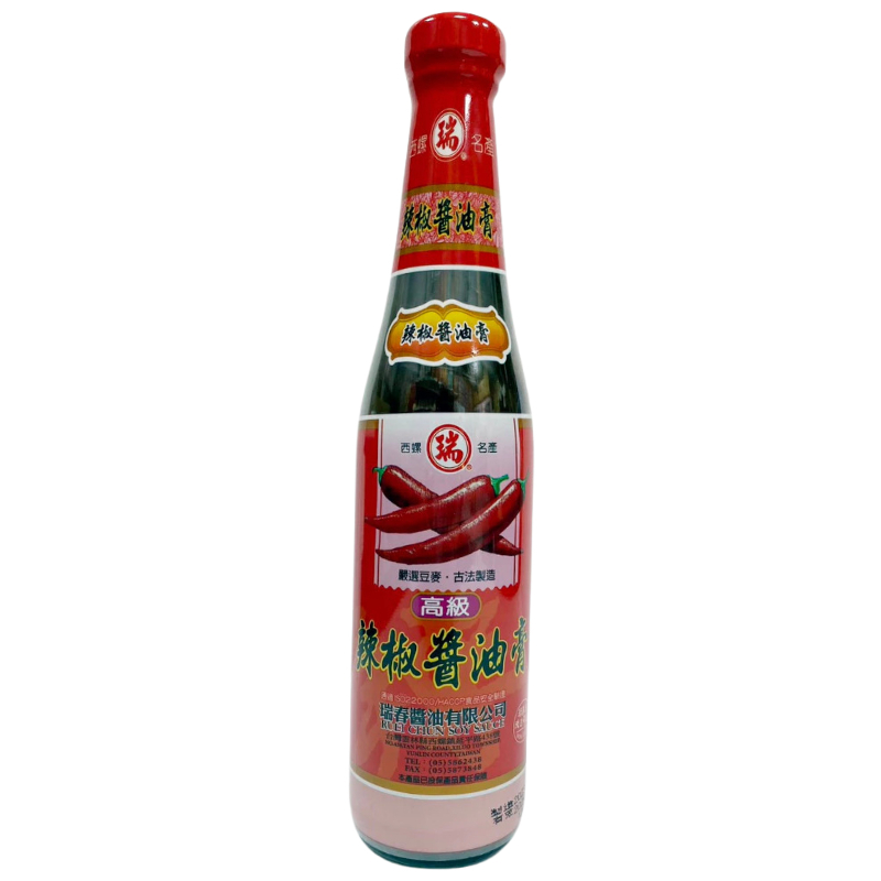 【君內商行】瑞春醬油 高級辣椒醬油膏420ml 瑞春福級醬油膏/清油 粗/細關廟麵 刀削麵 雲林特產 西螺名產 現貨
