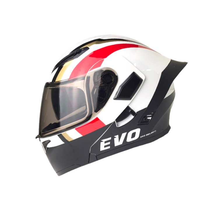 EVO 安全帽 CA-965 CA965 極速 白紅 雙鏡可樂帽 全拆洗 內墨鏡 可樂帽 全罩《比帽王》