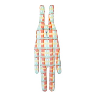 CRAFTHOLIC 宇宙人 歡樂彩條格兔大抱枕 送禮推薦 生日禮物 情人節禮物 聖誕交換禮物 娃娃 公仔 除舊布新