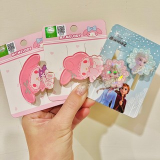 現貨 Sanrio/Disney授權 亮粉美樂蒂觸碰感應發光髮夾 ELSA菱格閃亮發亮髮夾