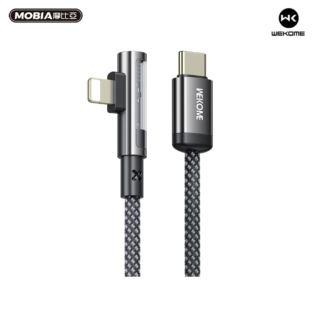 【快速出貨】WEKOME 雷神系列 PD35W彎頭遊戲超快速數據線 Type-C to Lightning 1米 正版台