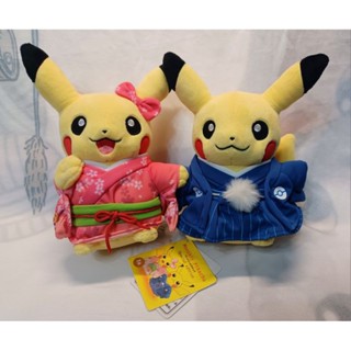 現貨 絕版 日本寶可夢中心 月份皮卡丘娃娃 1月月份皮卡丘娃娃 和服皮卡丘娃娃 寶可夢娃娃 非常稀有 正版