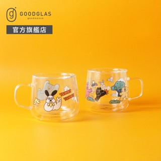 【好玻GOODGLAS】餃貓FAMILY雙層玻璃杯(任選)｜耐熱玻璃杯 玻璃杯 馬克杯 咖啡杯 果汁杯 水杯