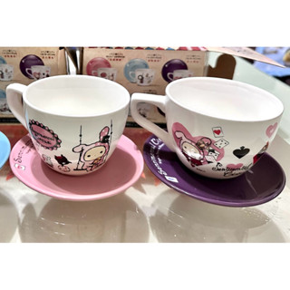 夢想沙沙愛挖寶～咖啡杯 團長兔兔 咖啡杯盤組 （ㄧ杯+一盤） / 7-11 711 憂傷馬戲團 深情馬戲團 甜蜜下午茶