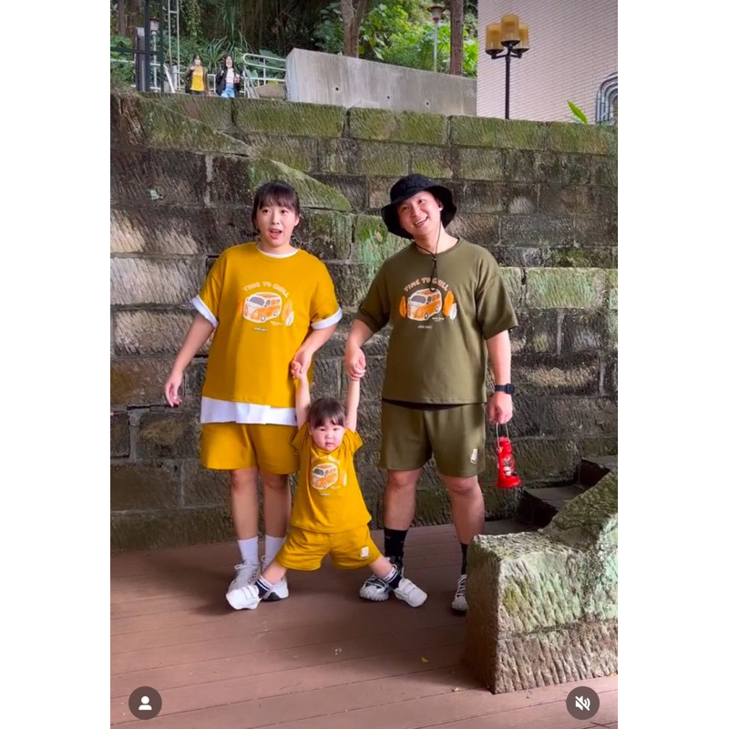 全新✨hahababy 來去露營大人套裝 薑黃S