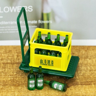 🇹🇼臺灣現貨【微縮：推車套組：啤酒：瓶裝】快速出貨🚛模型/公仔/扭蛋/食玩/擺件/擺飾/微景觀/微型/迷你/模擬/DIY
