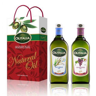 Olitalia 奧利塔 玄米油1000ml+葡萄籽油1000ml禮盒組