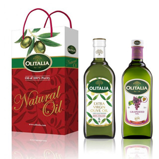 Olitalia 奧利塔 特級初榨橄欖油1000ml+葡萄籽油1000ml禮盒組