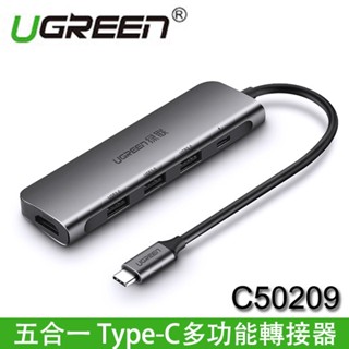 【MR3C】含稅 UGREEN 綠聯 USB Type-C 擴充基座 擴充埠 PD快充 HDMI C50209 灰
