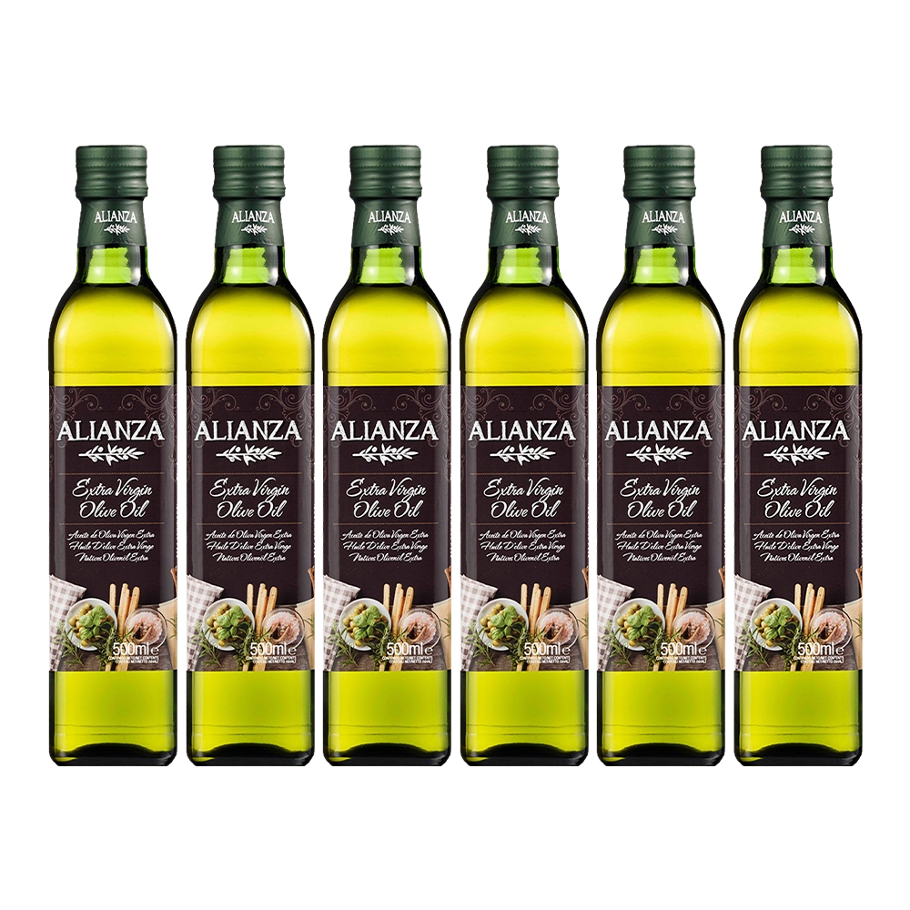 【ALIANZA 艾利安莎】 特級冷壓初榨橄欖油 西班牙原瓶進口 (500ml*6)(團購組合)