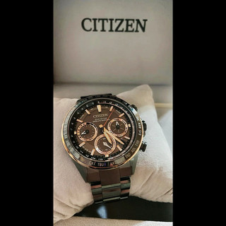 CITIZEN 星辰 美品 廣告代言款 型號CC4016-67E GPS定位衛星對時光動能計時雙面防眩光藍寶石玻璃鏡面