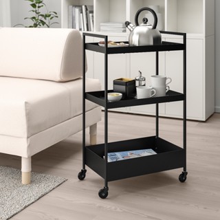 北歐LOFT風格IKEA宜家NISSAFORS推車收納櫃邊桌活動桌/50.5x30x83/黑色/二手八成新/特$690