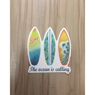 衝浪 Surf The Ocean is Calling 防水 PVC貼紙 D-43
