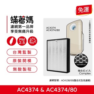 蟎著媽 濾網 適用 飛利浦 PHILIPS AC4374 AC4373 空氣清淨機 AC4138