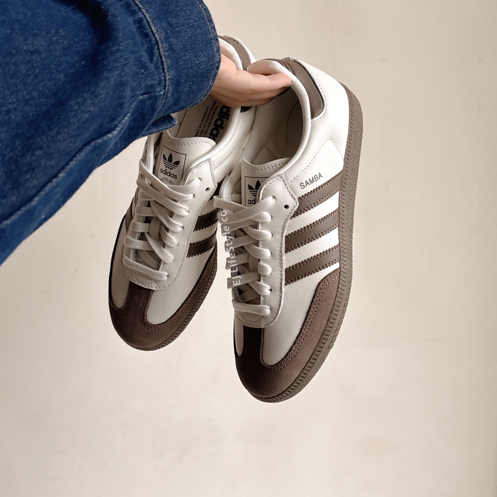 -EJ- 現貨 ADIDAS SAMBA OG 可可奶蓋 咖啡色 大地色 摩卡 奶油白 復古 麂皮 男鞋 JI1991