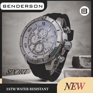 BENDERSON石英錶 男士手錶 三眼計時碼錶 多功能運動手錶 防水手錶