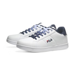 FILA 休閒鞋 白 藍漸層 皮革 小白鞋 男 1C323Z133
