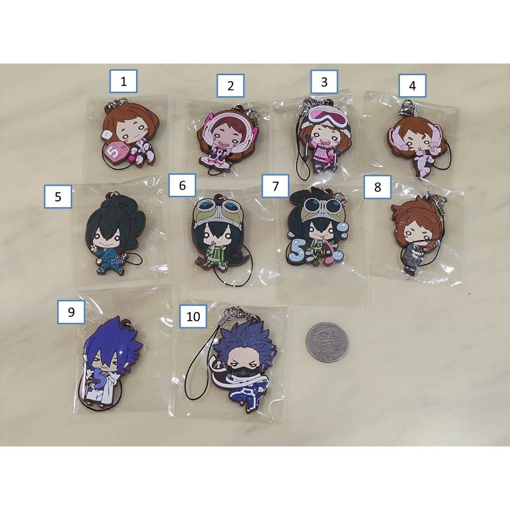 [睡睡蛙小池] 我的英雄學院 軟膠 吊飾 掛飾 豆豆眼 心操人使 蛙吹梅雨 麗日御茶子 天喰環 轟焦凍 波動捻麗