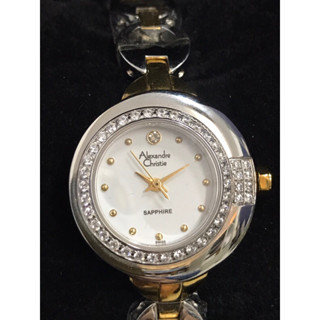 全新瑞士正品Alexandre Christie 瑞士石英機芯/藍寶石水晶玻璃鏡面/造型鋼錶帶/女性腕錶