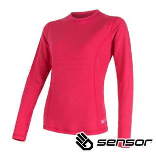 【SENSOR】Tee LS女羊毛圓領長袖排汗衣DOUBLE FACE『洋紅』16200105 戶外 露營 登山 健行