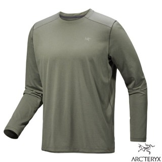 【ARCTERYX 始祖鳥】男 輕量防曬透氣 圓領長袖排汗衣 Cormac 長袖T恤/糧草雜綠II X000009719
