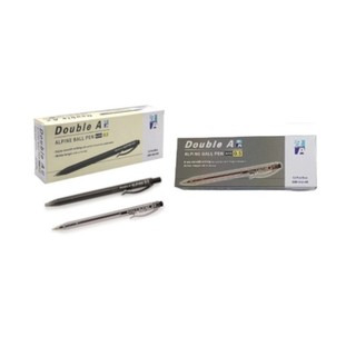 Double A Alpine按壓式DA原子筆 0.5mm (12入/盒)(新舊版隨機出貨)-黑 墊腳石購物網