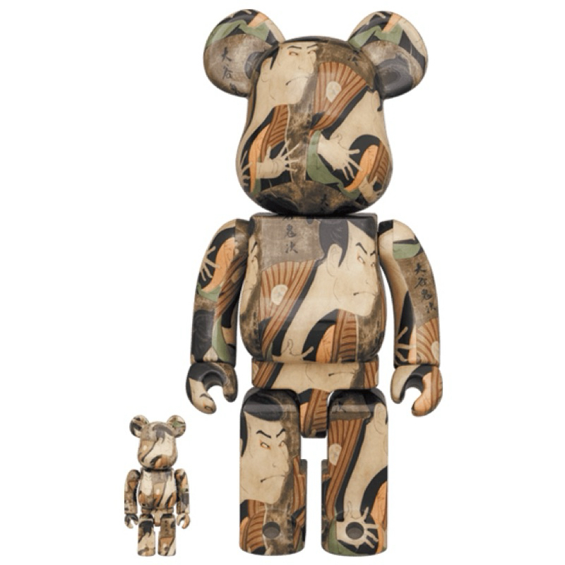 BE@RBRICK 東洲齋寫樂 三代目大谷鬼次の奴江戸兵衛 浮世繪 日本 庫柏力克熊 400+100%