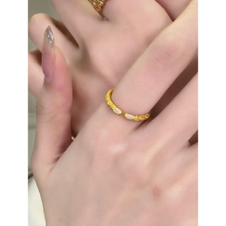 【Lucia的水晶】蛇年吉祥—如意戒指 古法掐絲工藝 保色不過敏 通體電鍍 黃金 招財開運