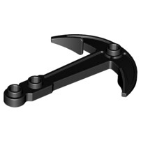 【金磚屋】95354BK1 LEGO 樂高零件 Black Boat, Anchor - Two T