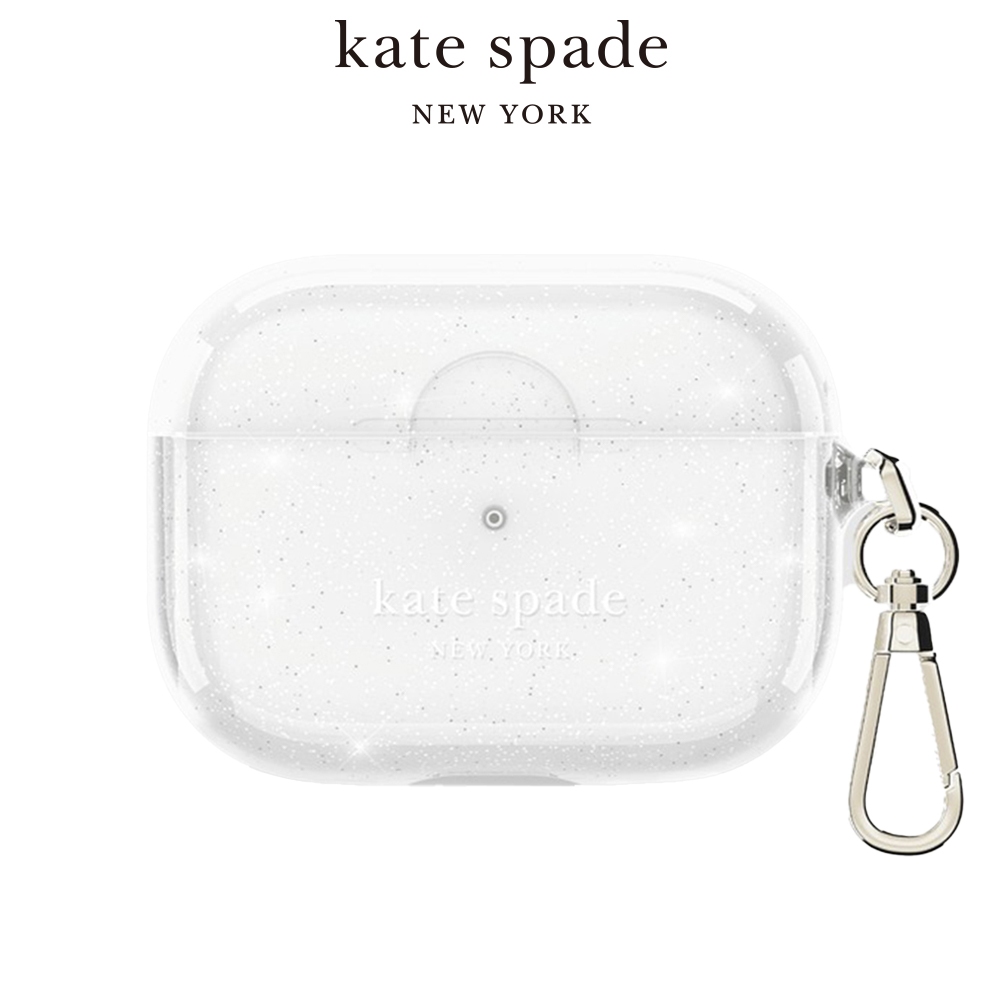 【kate spade】AirPods 4 保護殼套 耳機殼 閃亮白｜藍芽耳機保護套