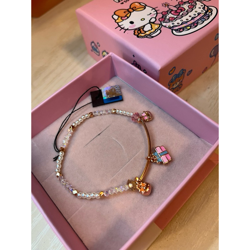 全新Lucy’s凱蒂貓聯名珍珠水晶手鍊 Hello Kitty 50週年聯名💍👑💐