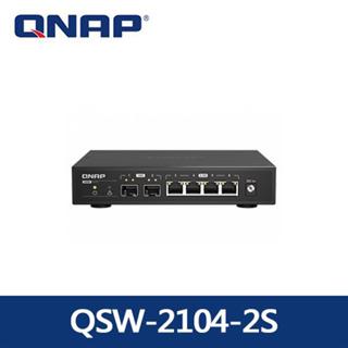 (聊聊享優惠) QNAP QSW-2104-2S 6埠 Multi-Gig 五速無網管型交換器(臺灣本島免運費)