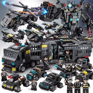 優選相容城市黑鷹特警警察局積木樂高相容LEGO積木兒童益智玩具積木生日禮物積木拼住玩具軍事男孩玩具