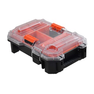 【欣瑋】 TACTIX 工具箱 TX-0416 半邊 單邊 透明上蓋工具箱 料盒 零件盒 堆疊 堆疊箱 GFOX