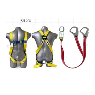 【特殊五金】SH-208 新安規 CNS14253-1 檢驗合格 A級 雙鉤 背負式安全帶 雙鉤+緩衝包