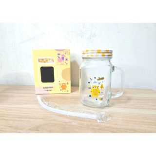 [ 廚房用品 ] 全新 健達繽紛樂巧克力 童趣動物杯 熊熊款 狐狸款 健達動物杯 玻璃杯 杯子 環保杯 吸管