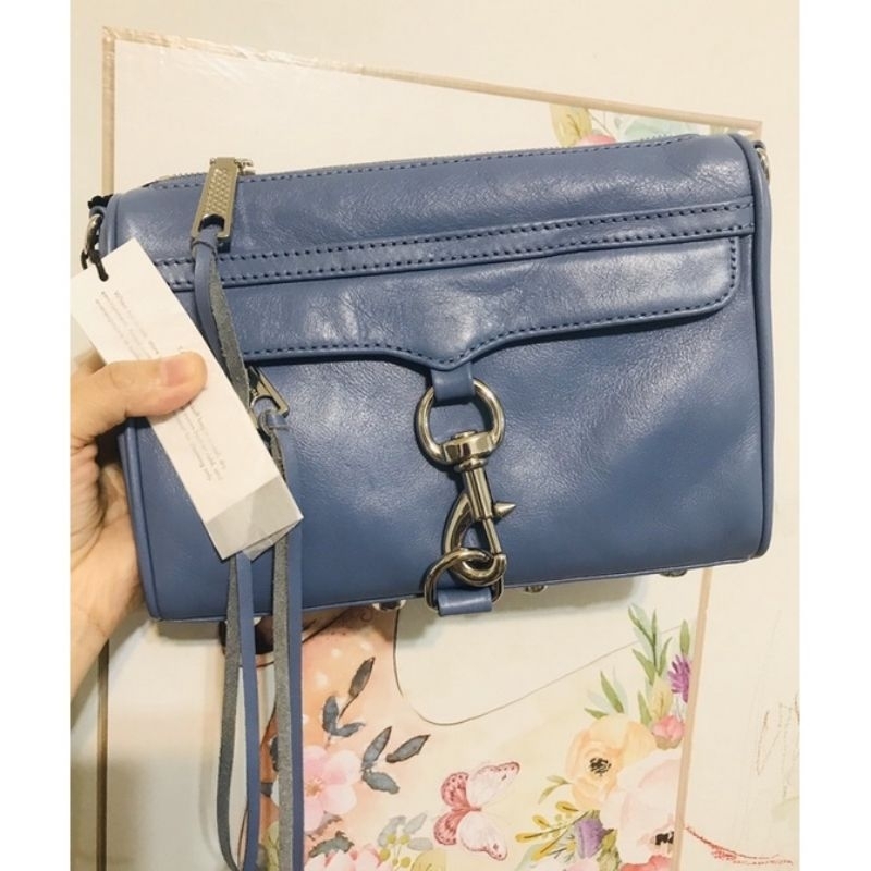 Rebecca Minkoff Mini Mac 霧霾藍 全新