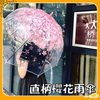 長柄櫻花透明傘 櫻花長柄傘 動漫傘 唯美櫻花透明雨傘長柄 兒童萌動漫雨傘動漫傘 角色扮演傘 櫻花傘 透明雨傘 兒童傘