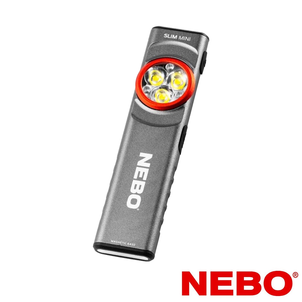 【NEBO】Slim Mini超薄照明燈 USB-C充電 250流明 IPX4(NEB-FLT-1042-G)