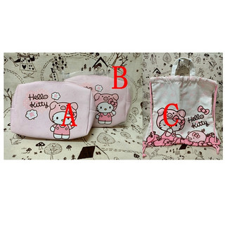 ＊謝啦二手書＊7-11 Hello Kitty 豬年化妝包 粉色 / 後背包 束口背帶 (單賣)