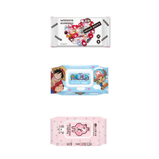 現貨 關注贈禮///蠟筆小新 航海王 Hello kitty純水無香濕紙巾80抽 濕紙巾