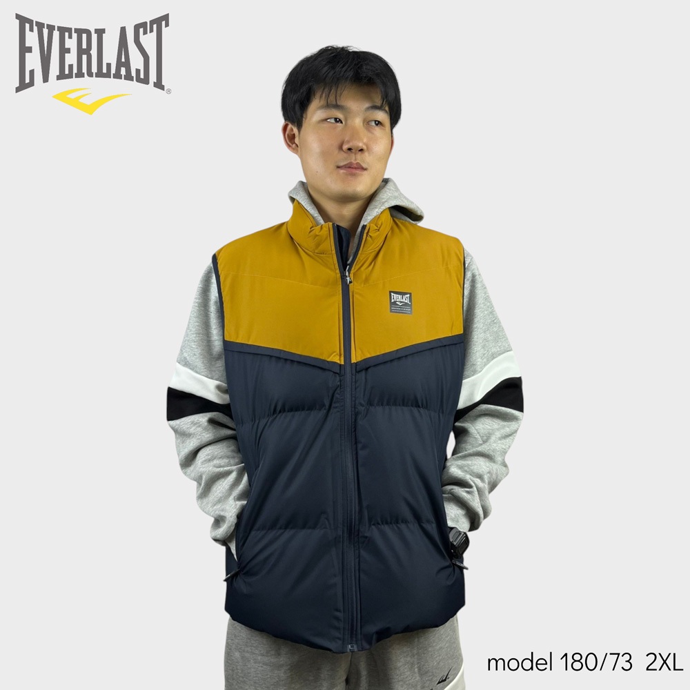 EVERLAST 背心 黃藍 鋪棉 保暖 立領背心 男 4151148280