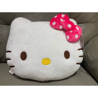 正版Hello kitty彩漾點點蝴蝶結抱枕造型抱枕靠墊午睡枕防偽標籤
