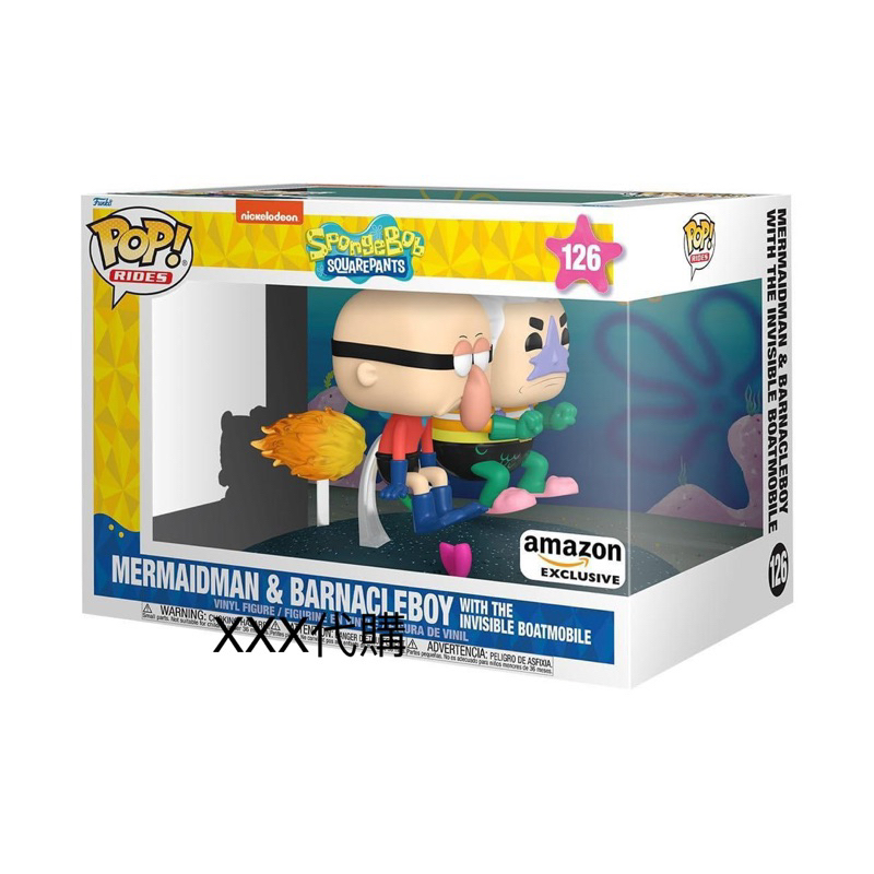 國外正版代購🔥FUNKO POP 126 海超人 大洋遊俠 隱形戰車 場景組 海綿寶寶 深海 海底 通路貼
